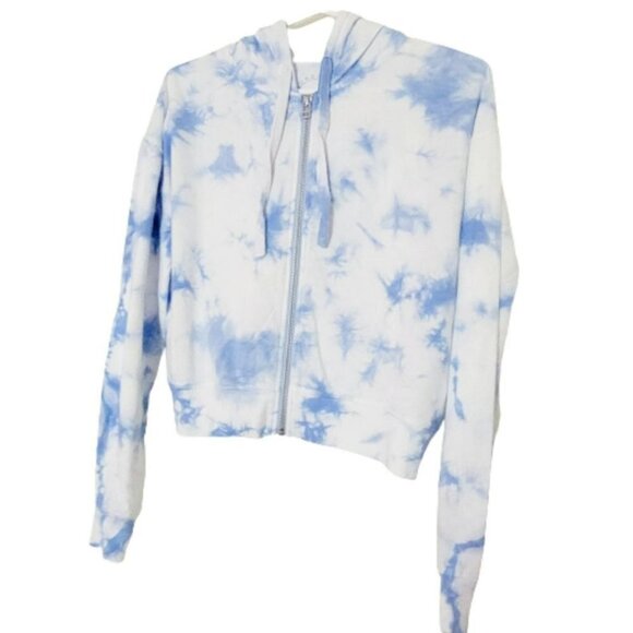 Splendid Joey Zip front tie dye crop zip up hoodie - Picture 2 of 7